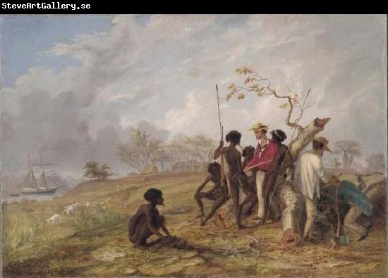 Thomas Baines Aborigines near the mouth of the Victoria River